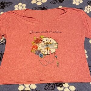 Women's Pink Graphic Top
